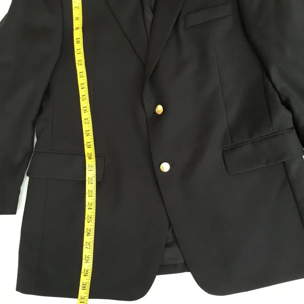 Jos. A. Bank Signature Collection Navy Blue 100% Wool Blazer‎ Gold Buttons 43R
